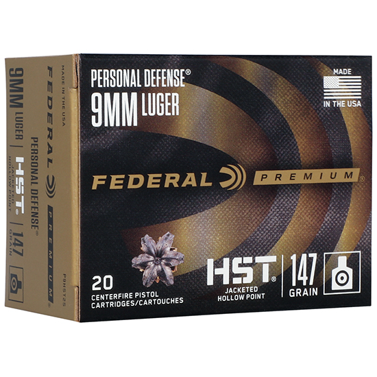 FED PREMIUM 9MM 147GR HST JHP 20/10 - Sale